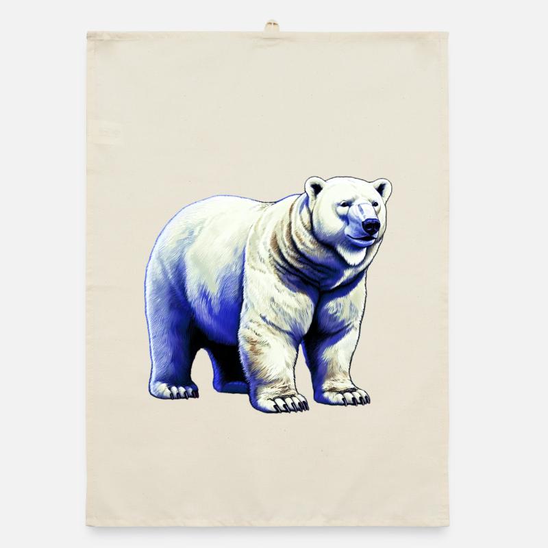 Ours polaire blanc Torchon bio