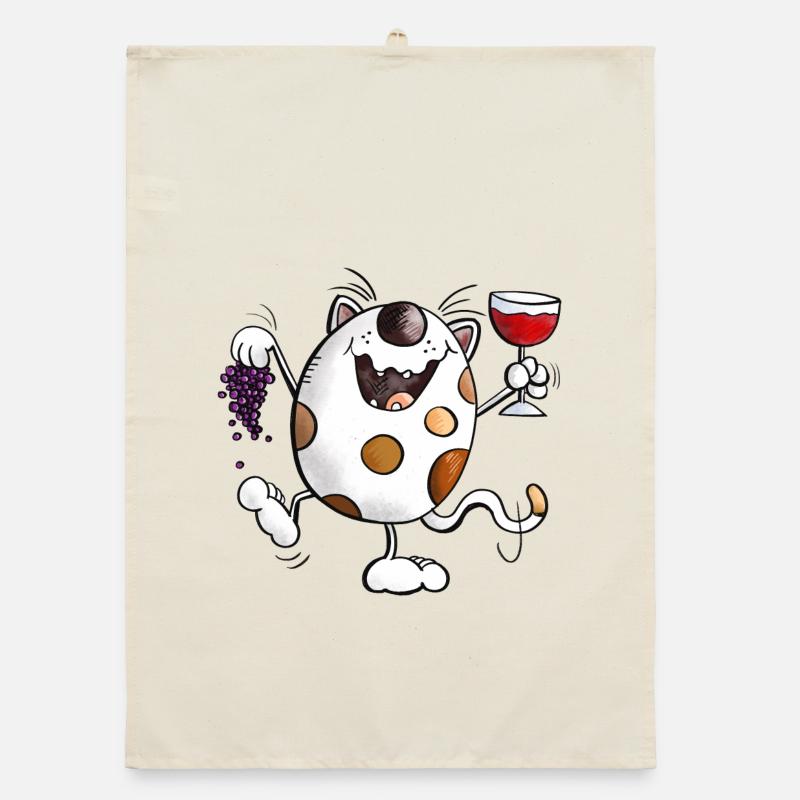 Mignon chat comique Torchon bio