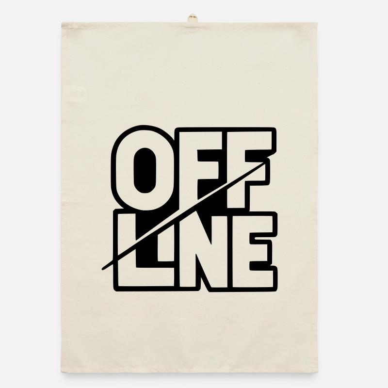 Offline Lettering - Typography Design Organic dish towel