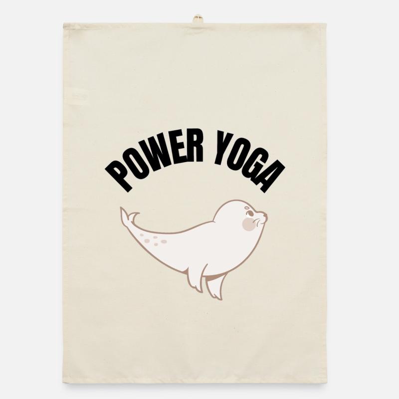 Power Yoga Seal - Torchon bio - nature