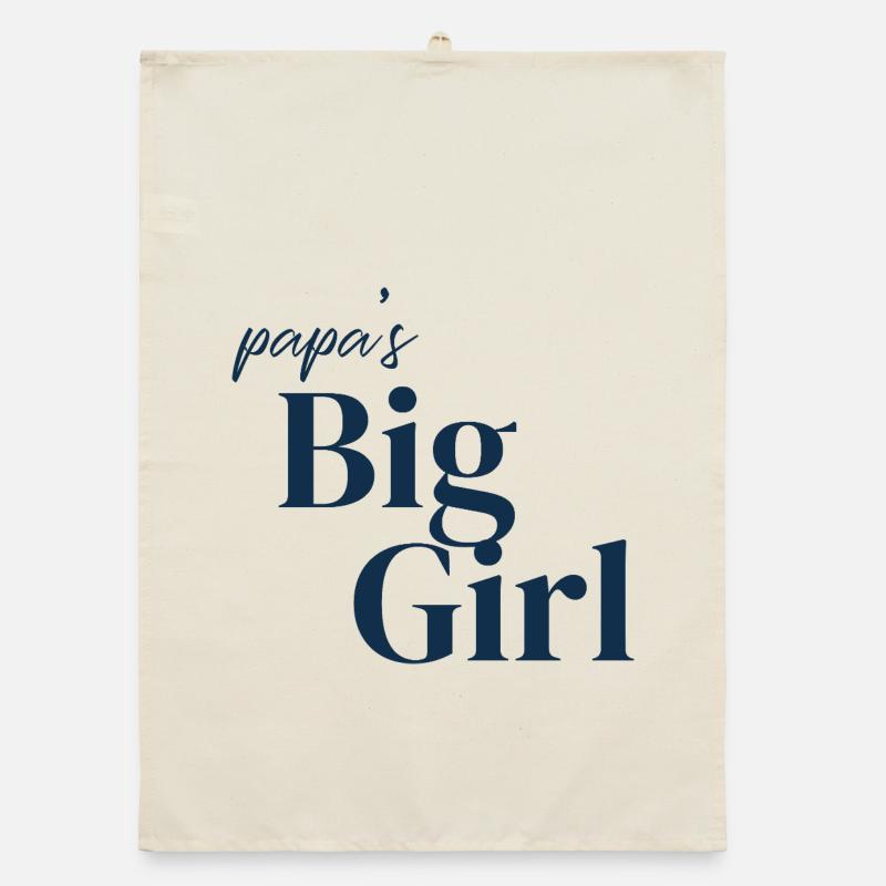 Papas große Mädchen-Typografie Organic Geschirrtuch