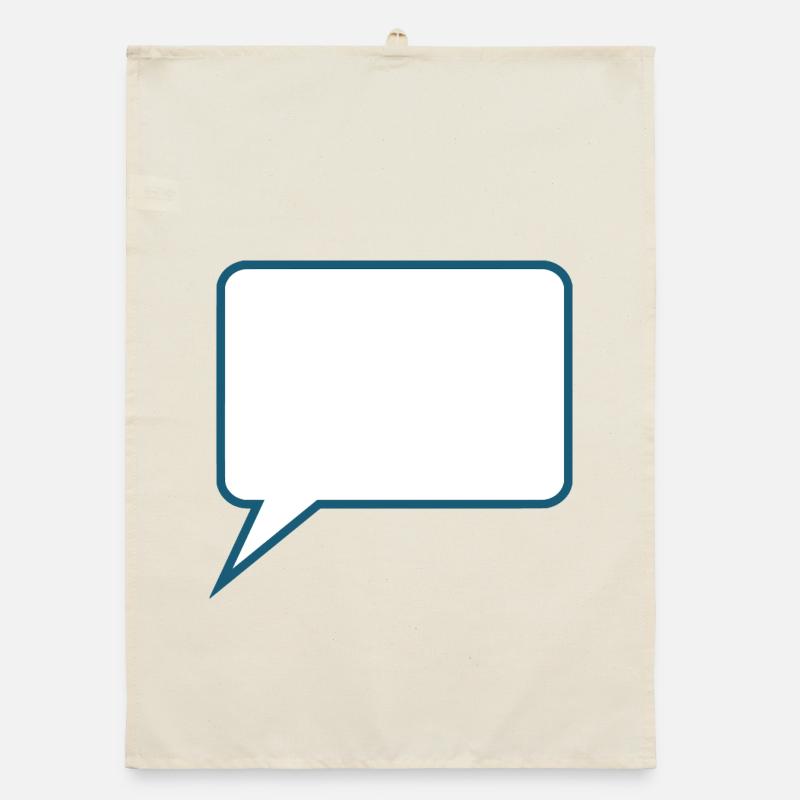 Personalize your own speech bubble comic Organic dish towel