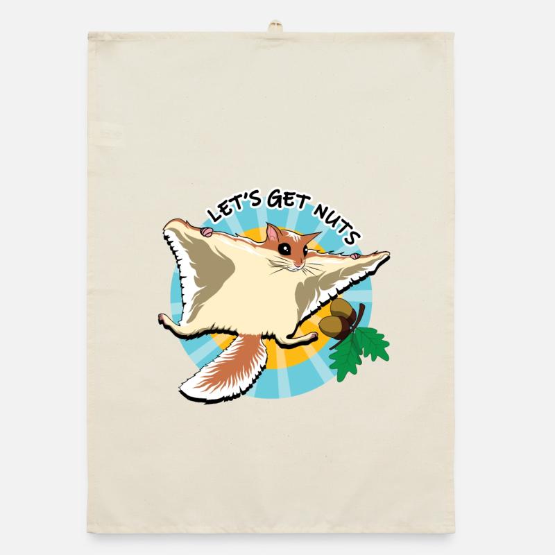 Flying Squirrel - Let's Get Nuts Organic dish towel