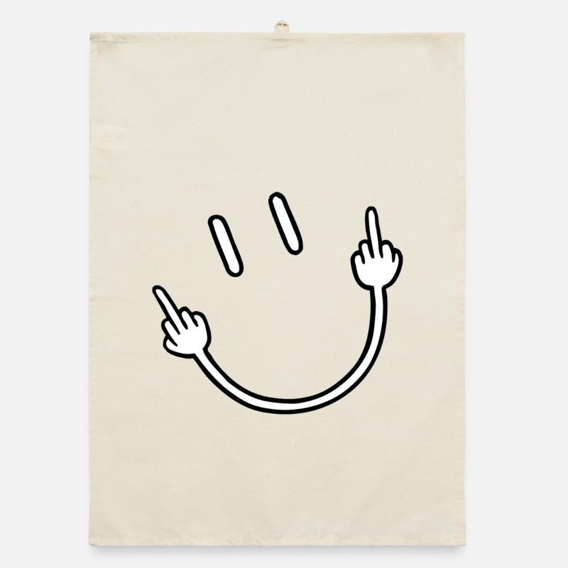 Mittelfinger-Geste Organic Geschirrtuch