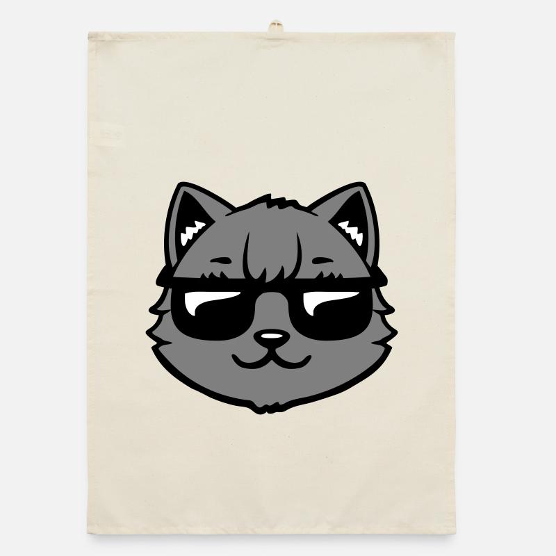 Lunettes de soleil gris chat Look cool style décontracté Torchon bio