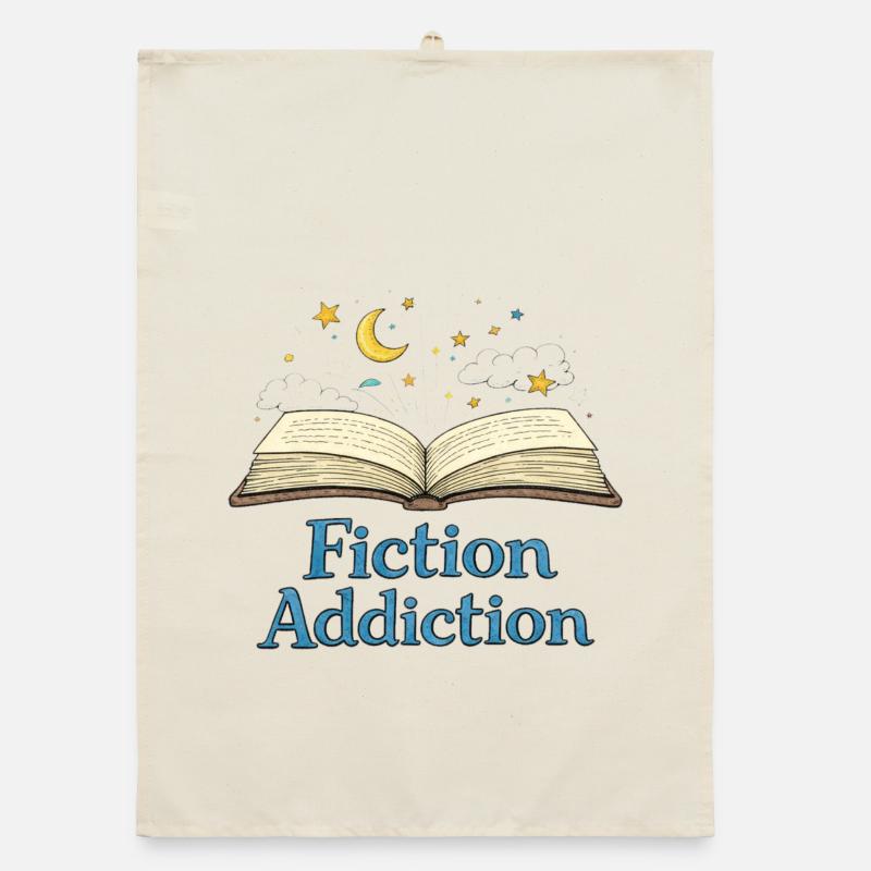 Fiktionssucht, offenes Buch Organic Geschirrtuch