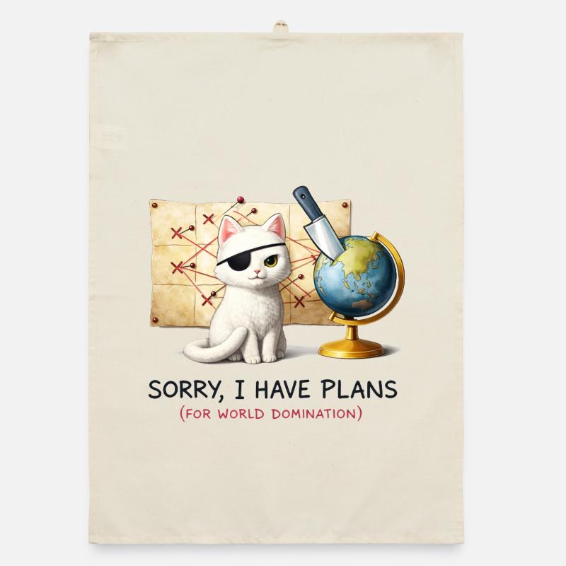 Evil Cat Weltbeherrschungs-Pläne Organic Geschirrtuch