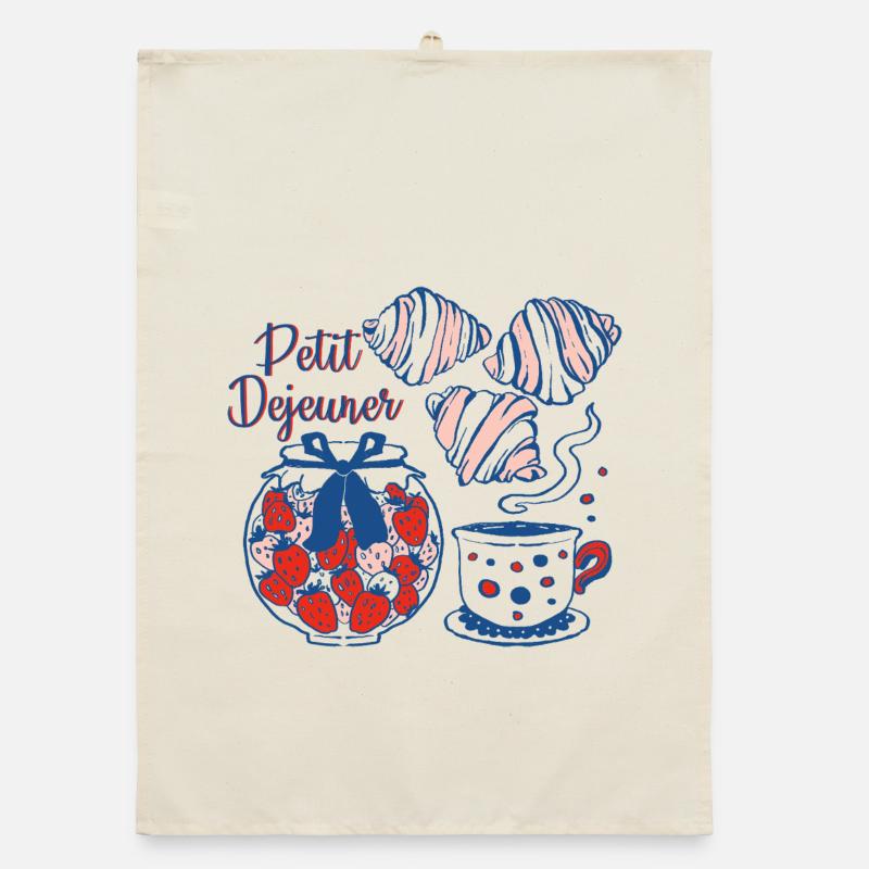 Petit Déjeuner Conception du petit-déjeuner Torchon bio