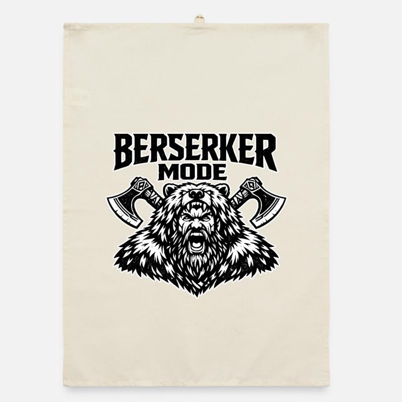 Berserker Mode Bear Axes Organic dish towel