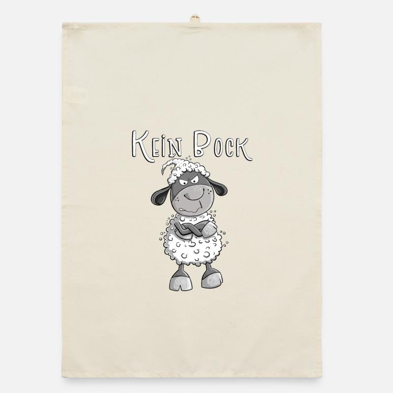 Kein Bock Schaf I Nein Statement Fun Sprüche Organic Geschirrtuch