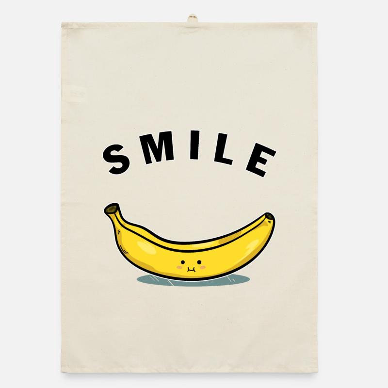 Sourire de banane - Torchon bio - nature