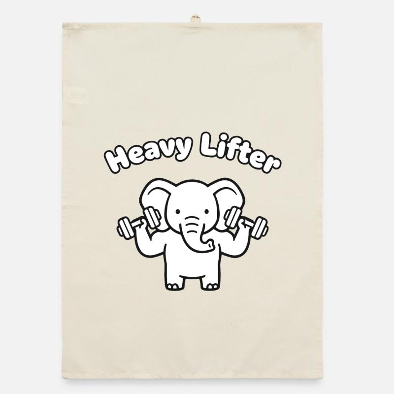 Haltérophile lourd Elephant Torchon bio