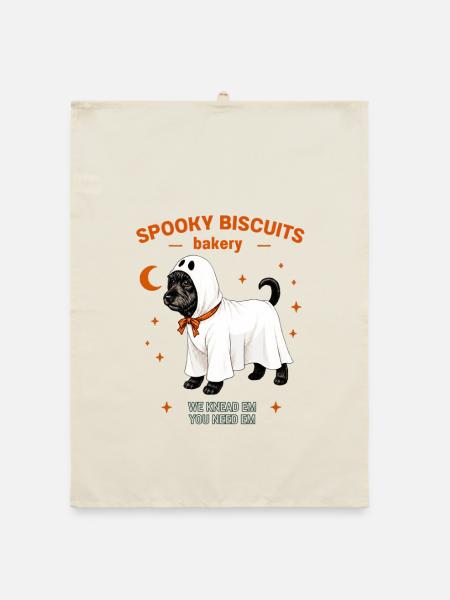 Ghost Pup Bäckerei-Tee - Organic Geschirrtuch - Natur - Vorne