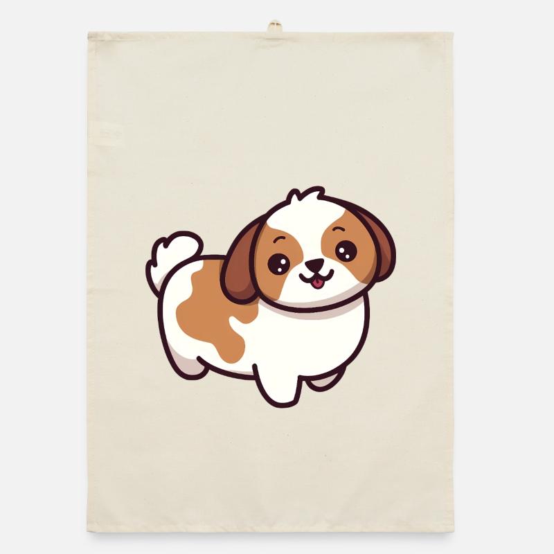 Dessin animé de chiot mignon Torchon bio