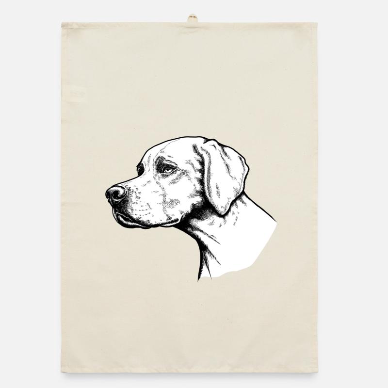 Pointer Portrait Organic dish towel