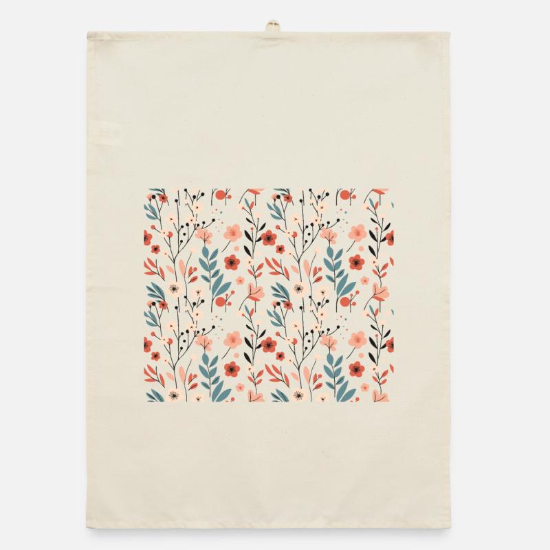 Cool Floral Seamless Pattern PNG Organic dish towel