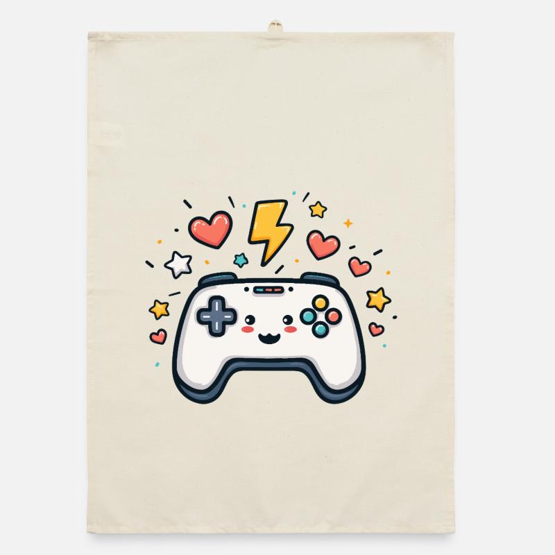 Kawaii Spielcontroller Funkelnd Organic Geschirrtuch
