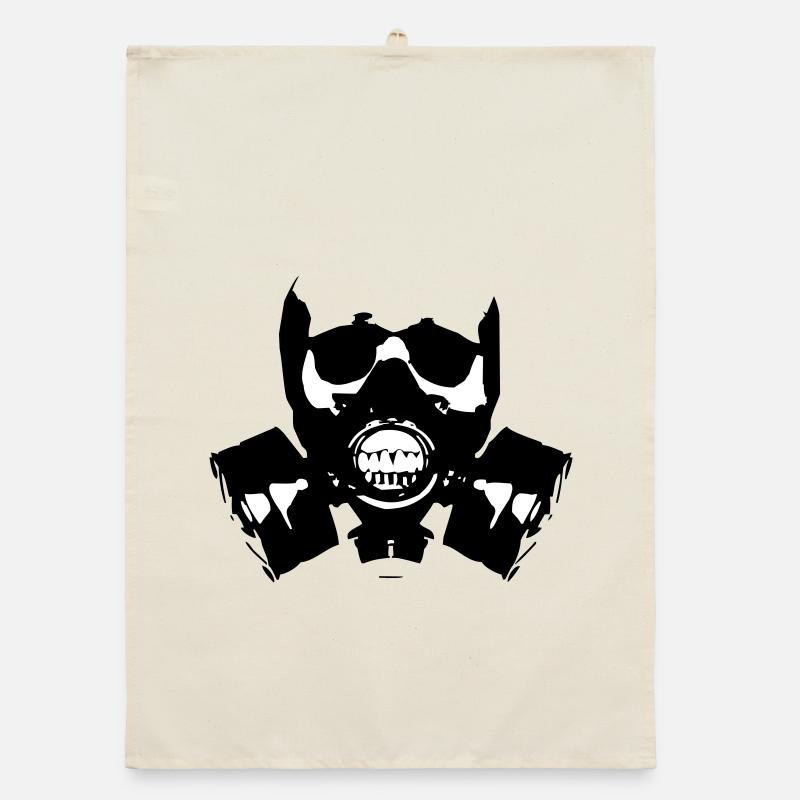 Gas Mask Skullsilhouette Organic dish towel