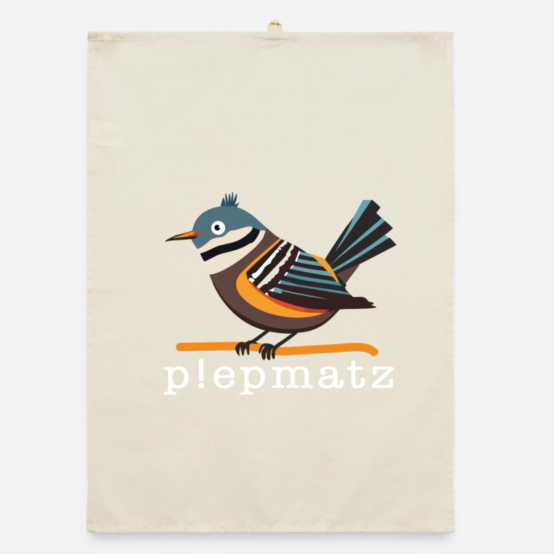 Piepmatz Bunter Spatz Organic Geschirrtuch