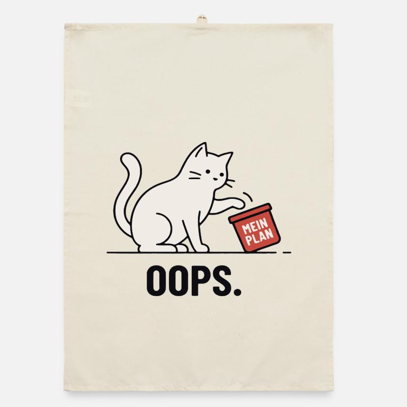 Mon plan... Oups – Chat drôle Torchon bio