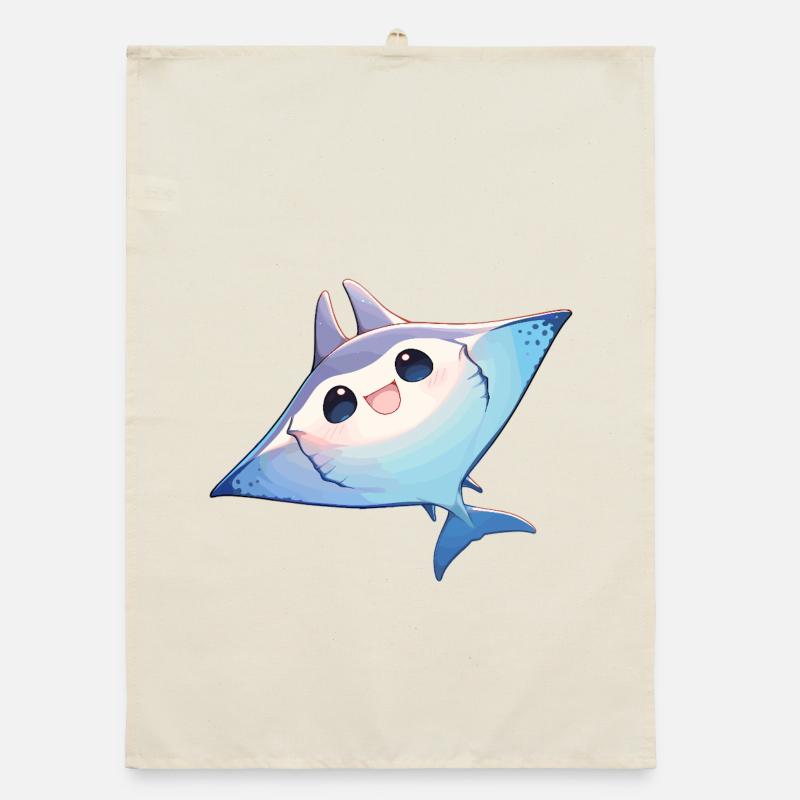 Rochen Mantarochen Organic Geschirrtuch