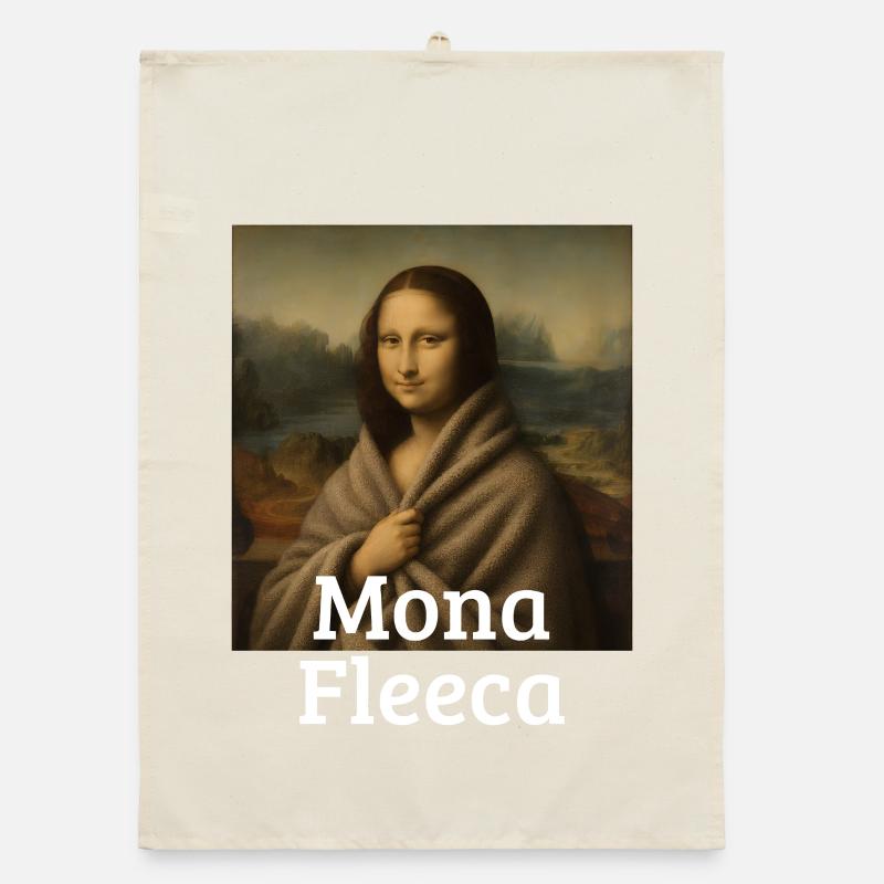 Mona Fleeca Leonardo Da Vinci Lustige kalte Mona L Organic Geschirrtuch