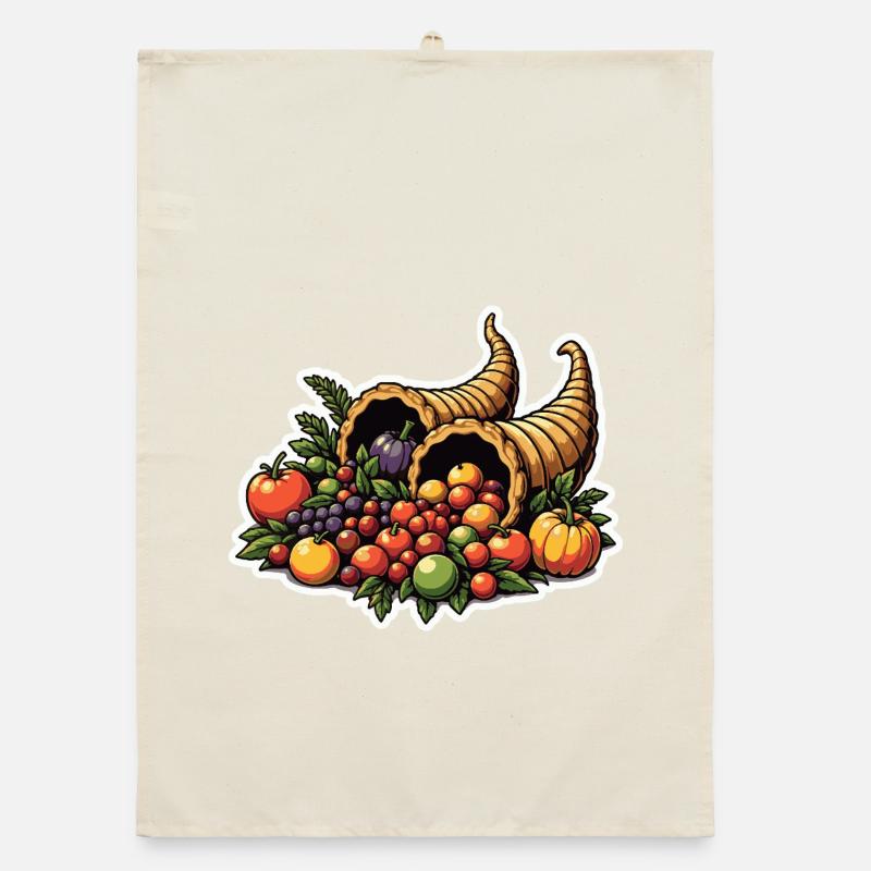 Récolte d’automne Cornucopia Torchon bio