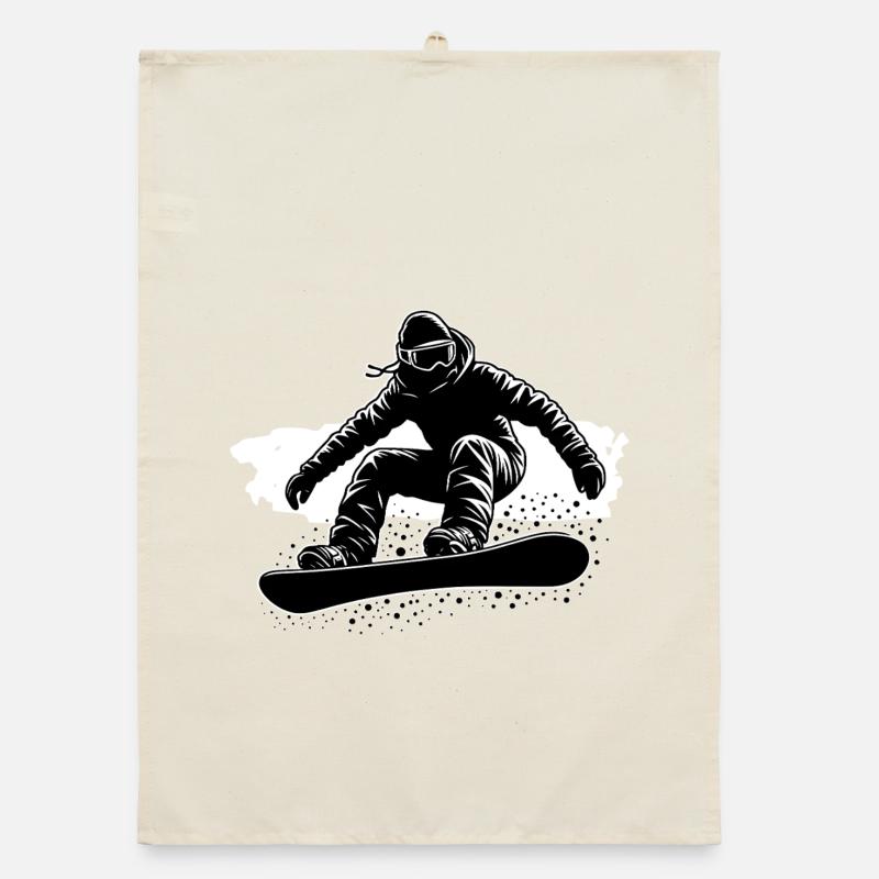 Snowboarden Organic Geschirrtuch