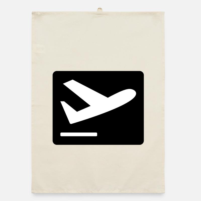 Airplane taking off Organic dish towel