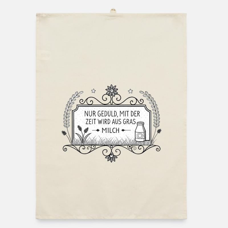 Sois juste patient – avec le temps, l’herbe devient du lait Torchon bio