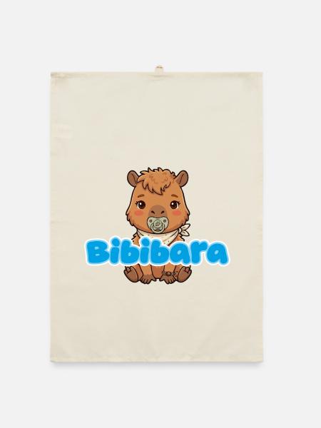 Capybara Bibibara Junge - Organic Geschirrtuch - Natur