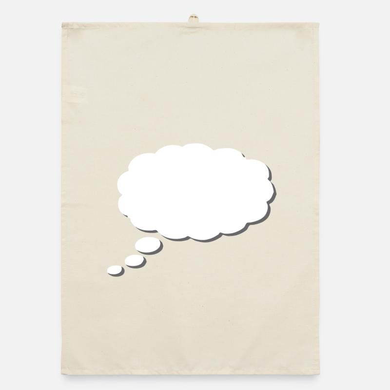 Gedankenwolke, Thinkbubble. So personalisieren Sie - Organic Geschirrtuch - Natur