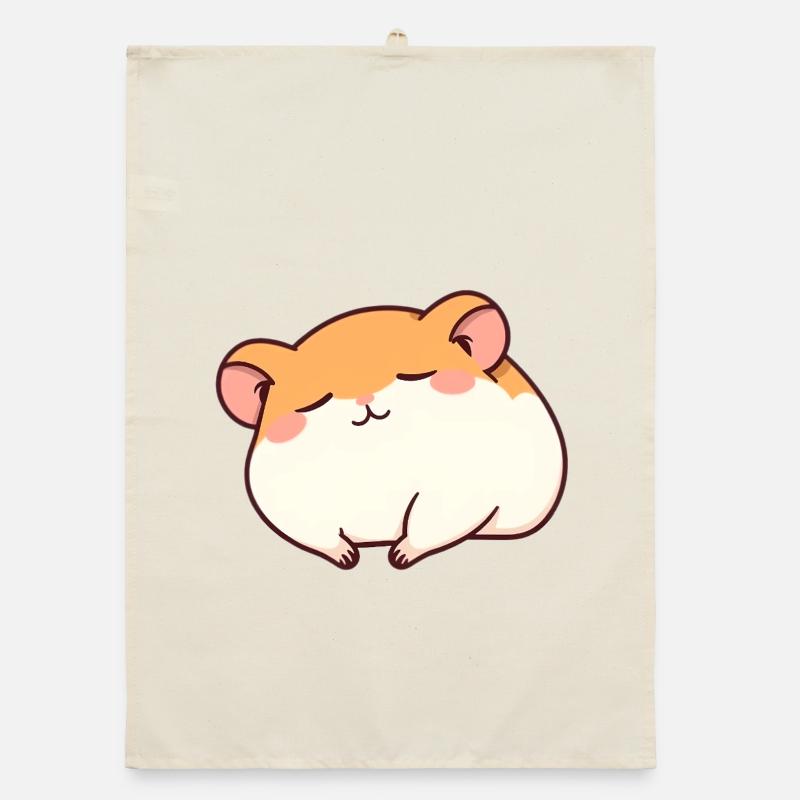 Sleeping hamster Organic dish towel