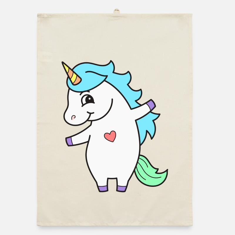 Einhorn Einhörner Organic Geschirrtuch