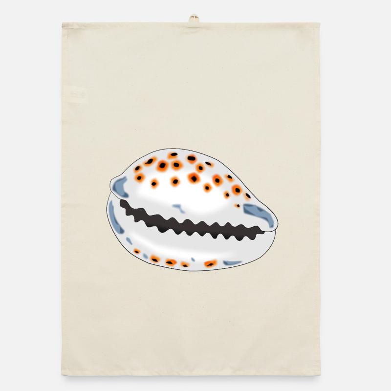 Shell with dots Organic dish towel