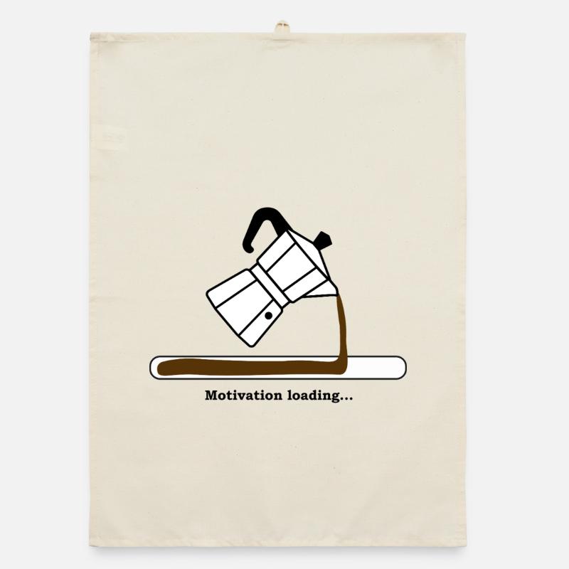 Motivation Loading mit Kaffee Organic Geschirrtuch