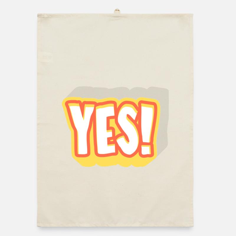 Yes! Bright Pop-Yes design Organic dish towel