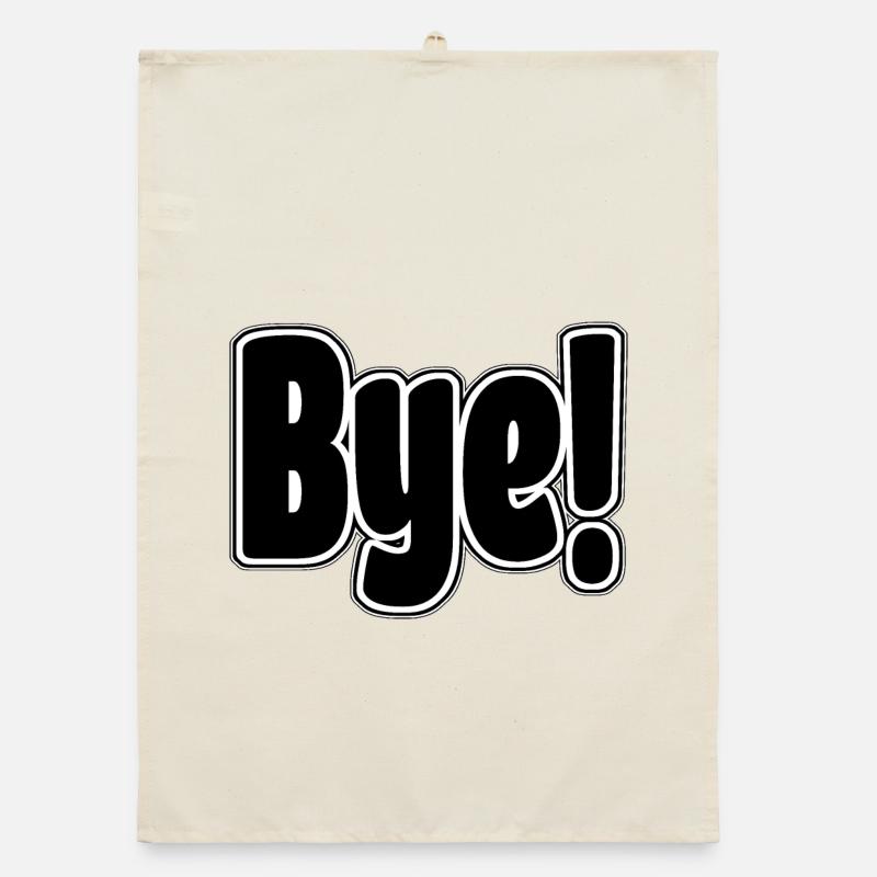 Bye!. Cheerful expression Organic dish towel
