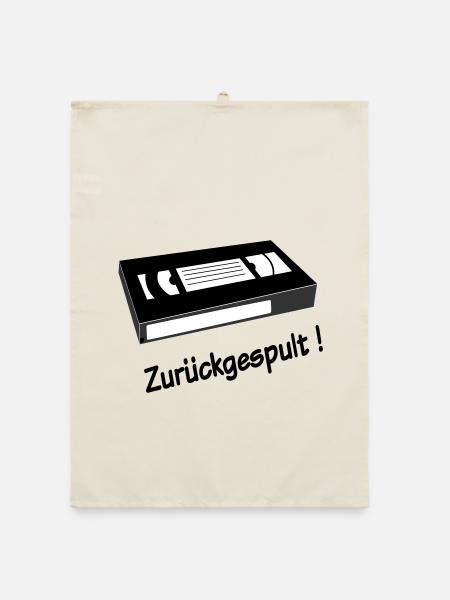 Zurueckgespult - Organic Geschirrtuch - Natur - Vorne