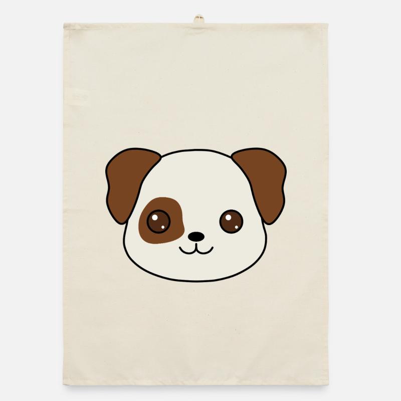 conception de dessin animé de chiot charmant Torchon bio