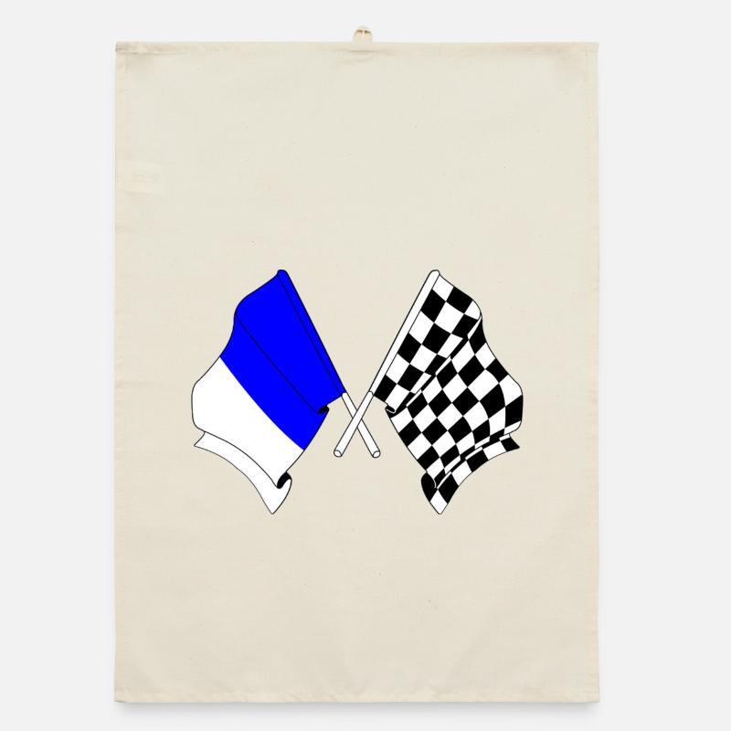 Spa Racing Flags Organic dish towel