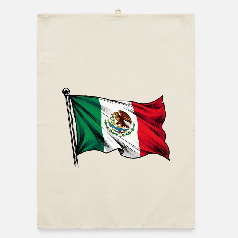 Mexico Flag Organic dish towel