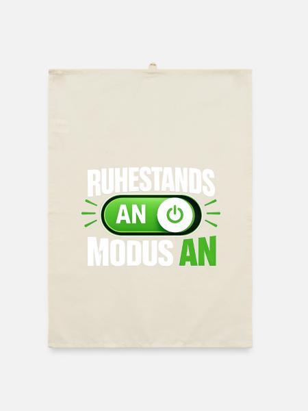 Ruhestandsmodus An Rentner Ruhestand Spruch - Organic Geschirrtuch - Natur - Vorne