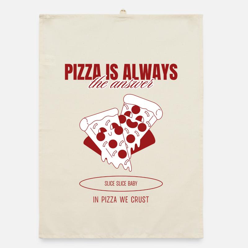 Pizza Is The Answer T-Shirt - Torchon bio - nature