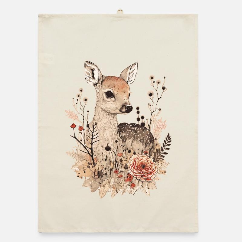 roe deer Organic dish towel