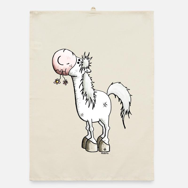 Verträumtes Pferd - Pferde - Organic Geschirrtuch - Natur