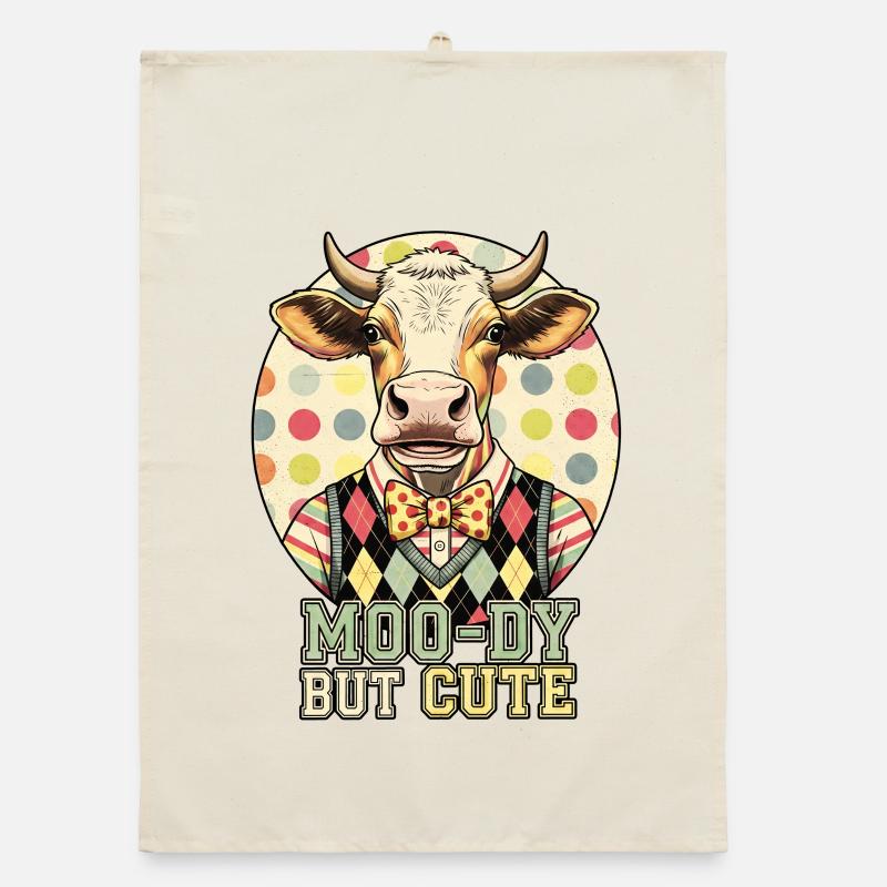 Moo-Dy mais vache mignonne Torchon bio