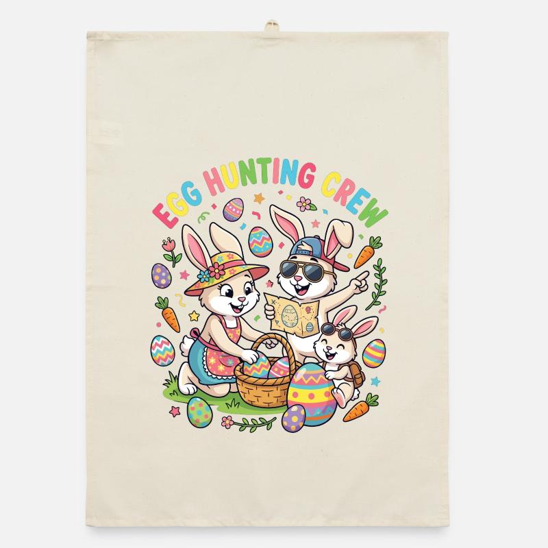 Hoster Bunny Family - Egg Collector Organic dish towel