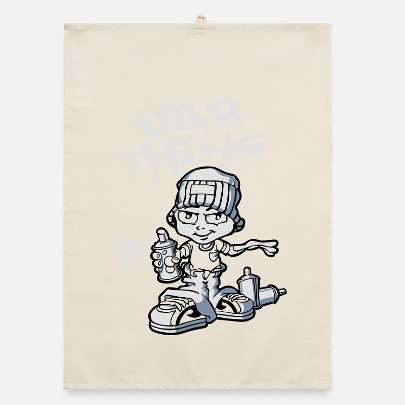 Graffiti boy flex Organic dish towel
