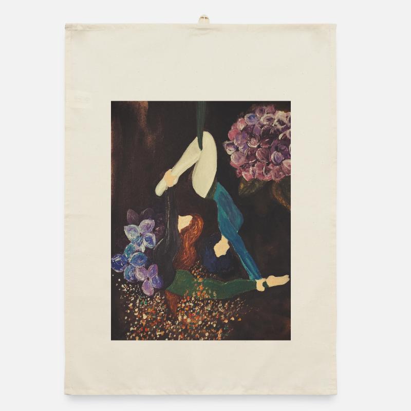 Aerial hammock duo: hydrangea Organic Geschirrtuch